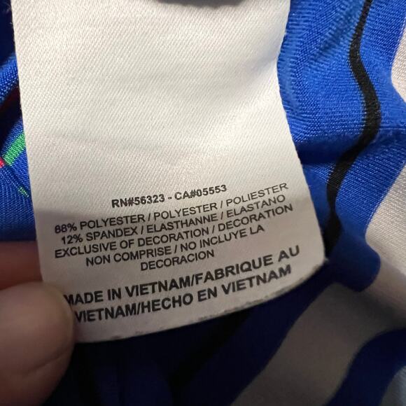 Nike Golf Polo Shirt Mens Large Blue Striped  Performance Dri Fit - Picture 6 of 8